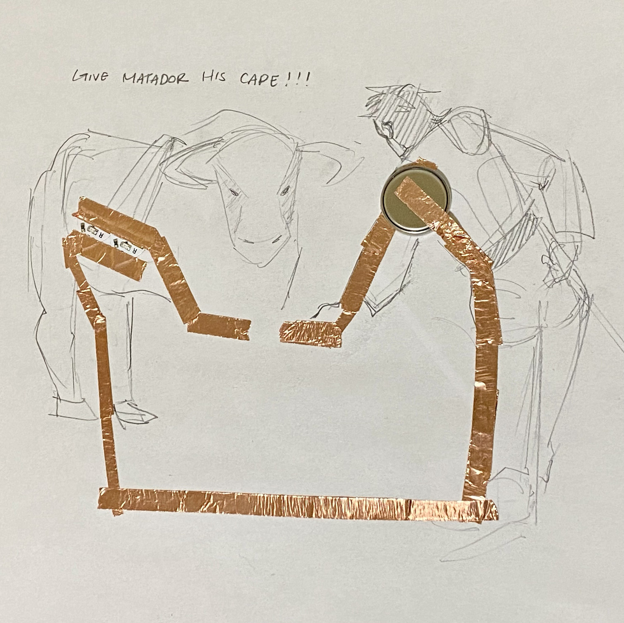 More process of the bullfighting concept.